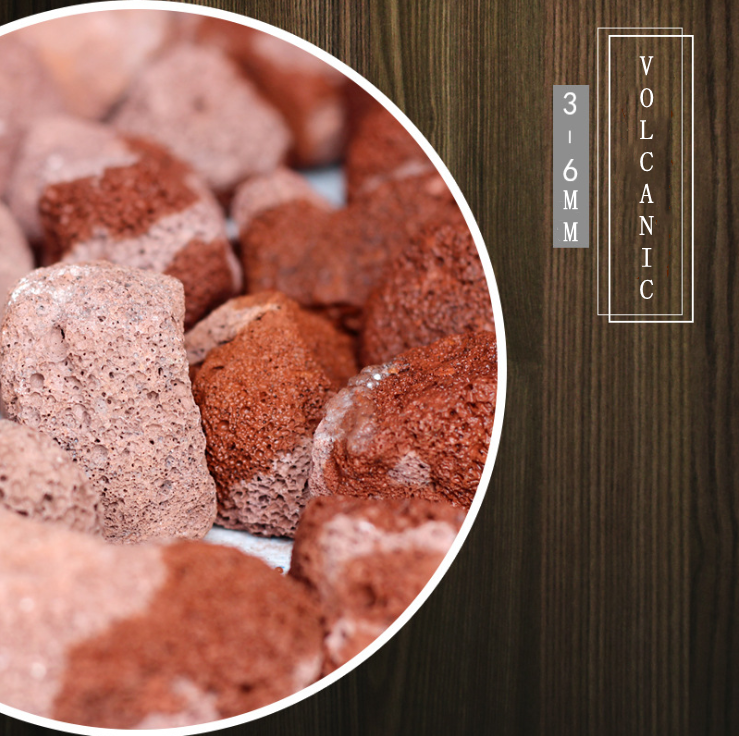 wholesale 1 ton water new pumice roller red stone black volcanic rock lava volcanic stone 8mm