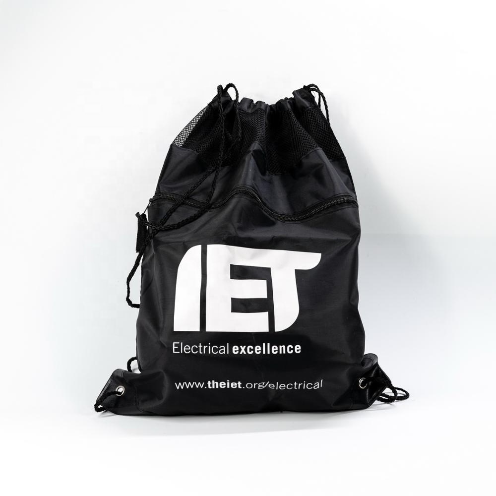 promotional items with logo custom small shoe waterproof nylon gift bag  polyester drawstring bags