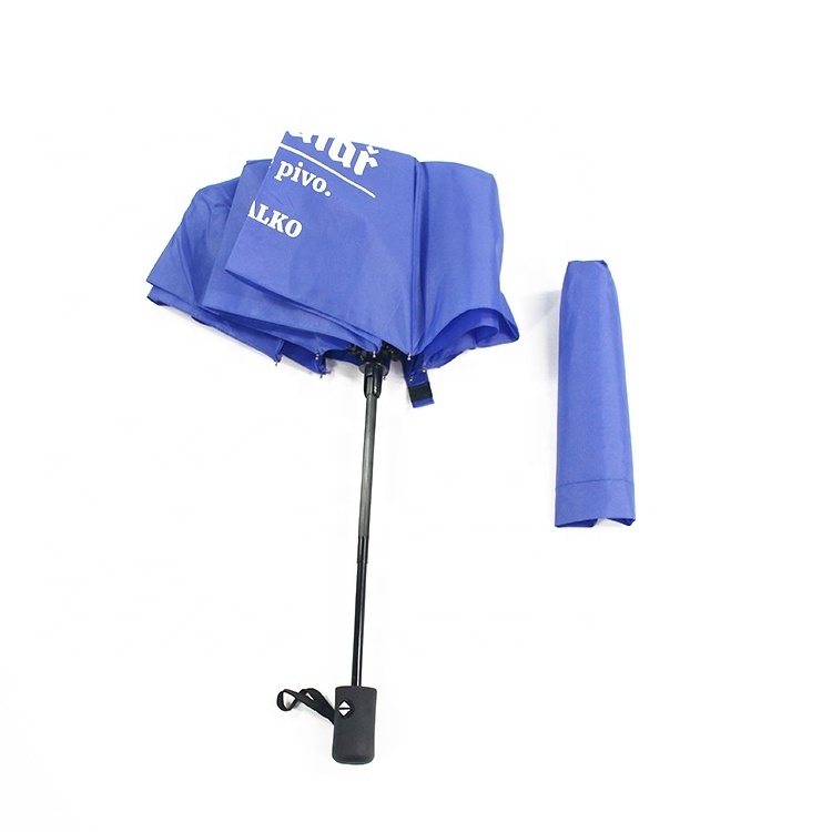 eco friendly advertising gift promotional black portable umbrella automatic open close 2 fold umbrella custom capsule umbrella