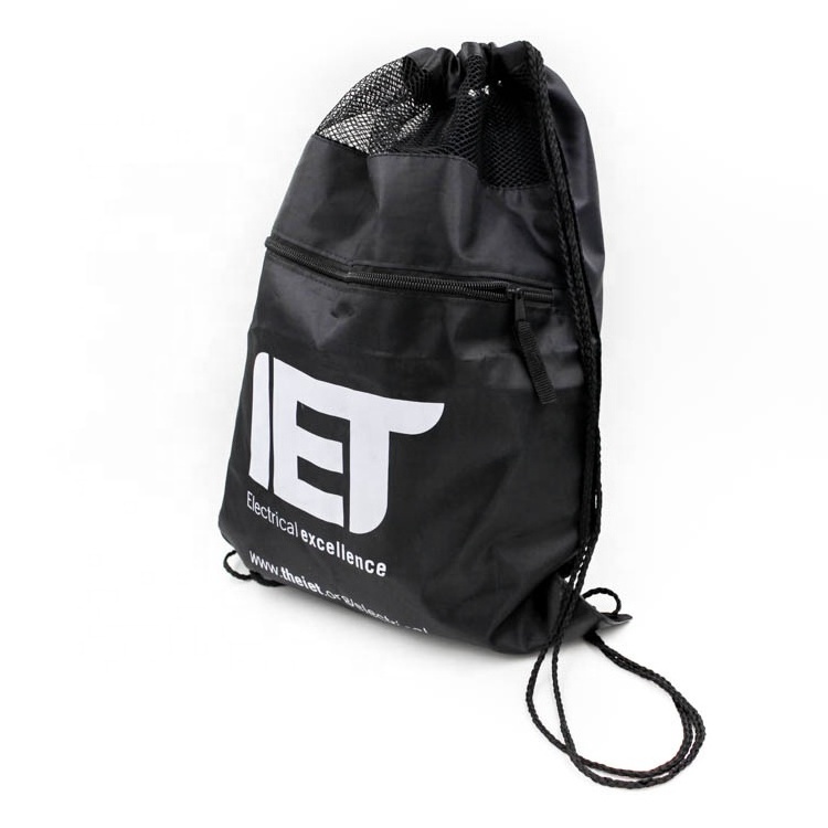 promotional items with logo custom small shoe waterproof nylon gift bag  polyester drawstring bags