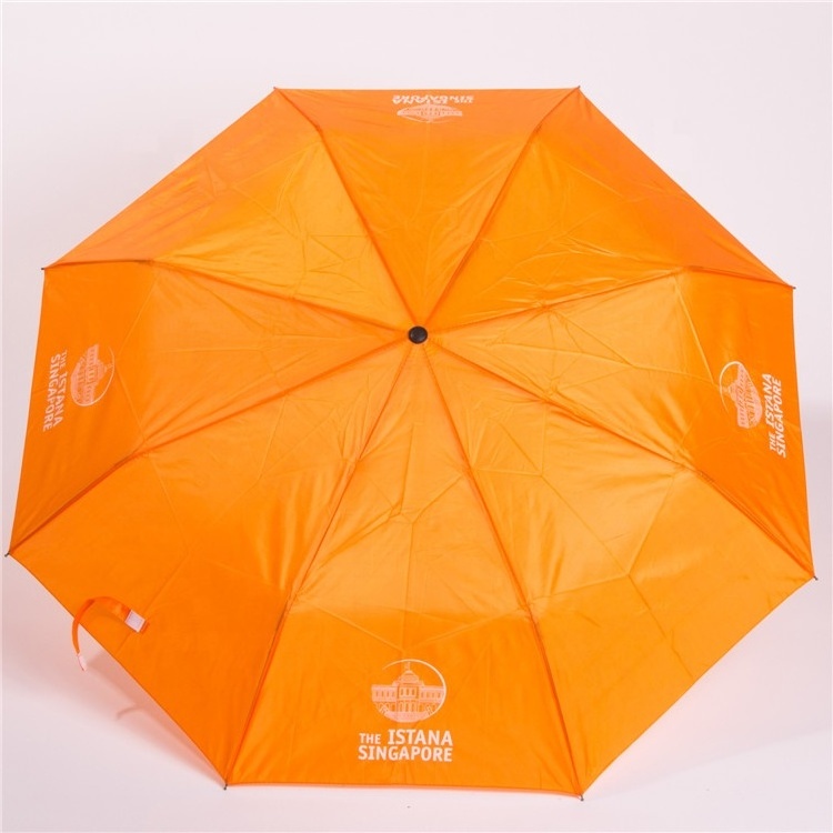 Top quality 3 fold umbrella uv polyester nylon automatic mini capsule umbrella pocket promo raining umbrellas with custom logo