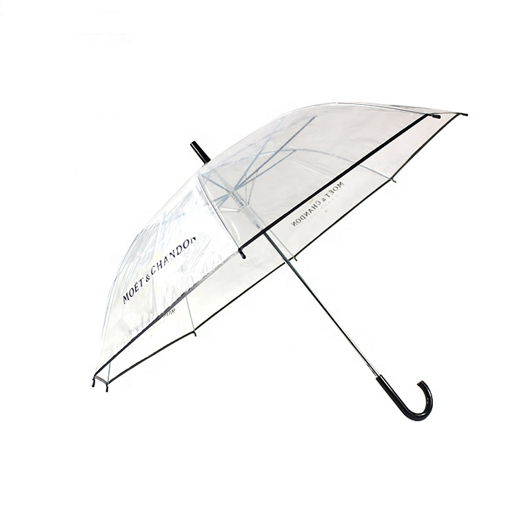 Advertising Clear Umbrella with Custom Print Promotional Rain Umbrella For Children Adult Transparent Umbrella China Supplier