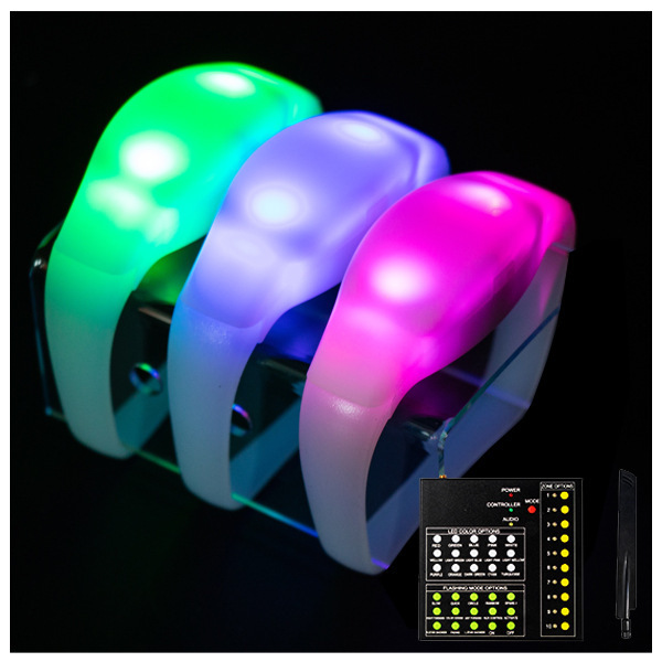 Promotional Gift Party Supplies Festival Acrylic Wristbands Led Glow Luminous Bracelet