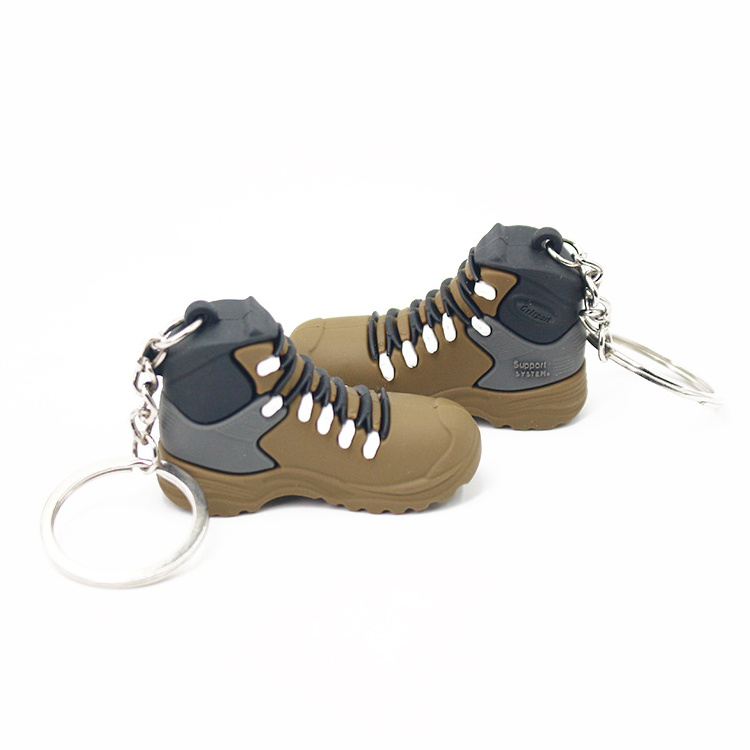 Promotional Items with logo custom printing plastic key chain mini 2D 3D silicone PVC shoes key chain key ring