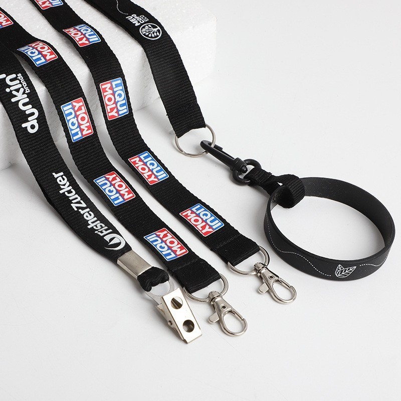 Hot Sale Lanyard Custom Polyester Key Chain offor Keychain Manufacturers Wholesalers Personalized white keychain strap