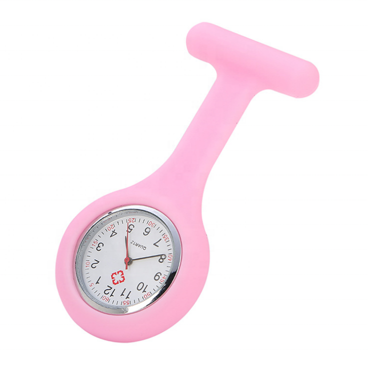 High Quality Eco Friendly Silicon Nurse Watch Custom Logo Printing Breast Watches for Promotional Item Fob Watch