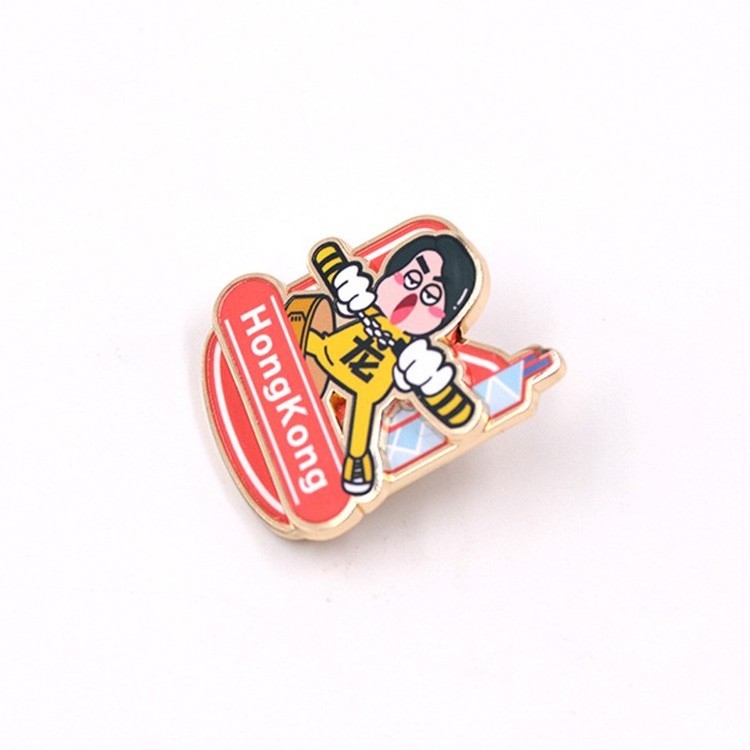 wholesale medical flag empty custom metal enamel lapel pins logo badges making machine with safety pin