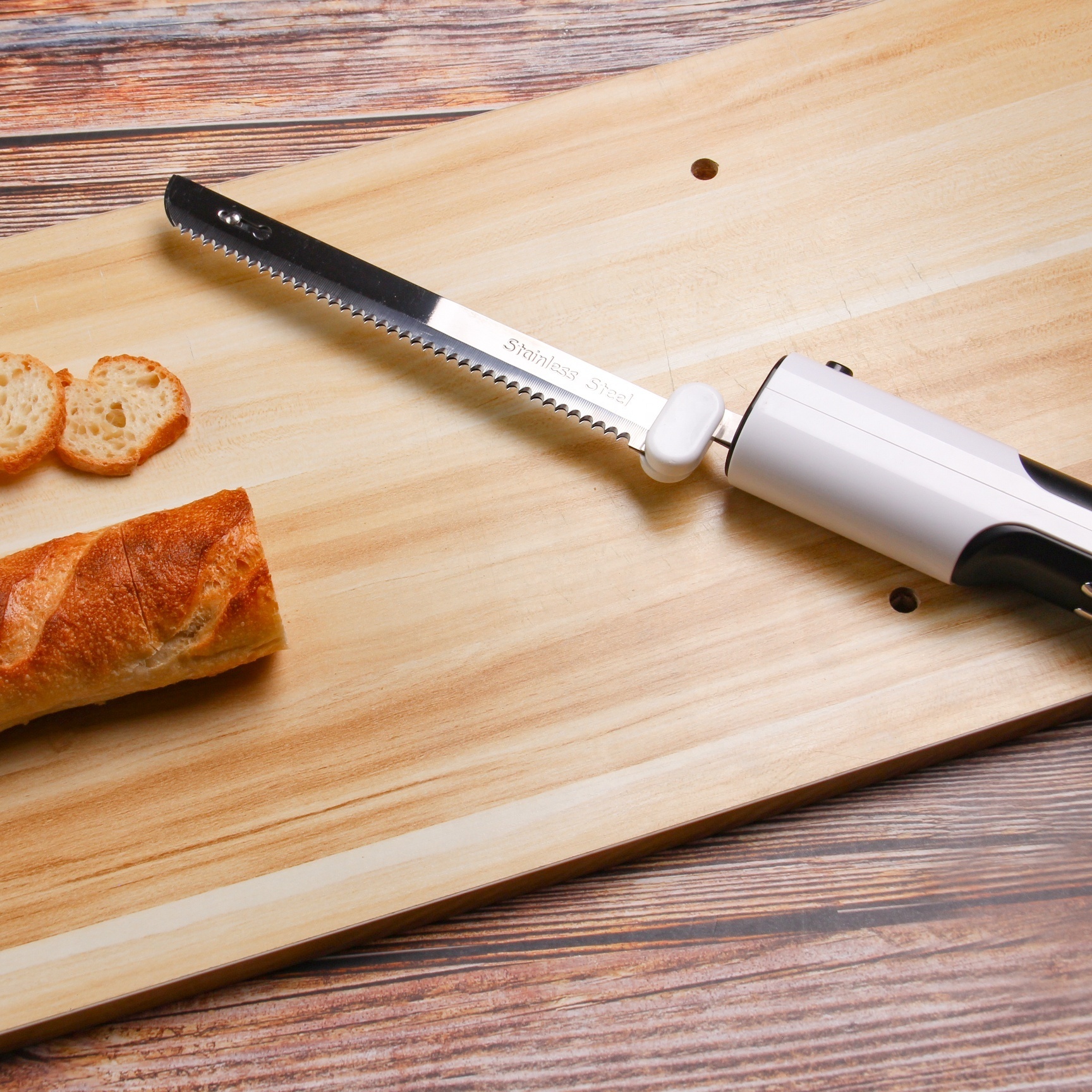 USB Chef Knives Rechargeable Kitchen Knife Electric Stainless Steel Two Blades Ham Slicing Carving Cutting Sourdough Bread Knife