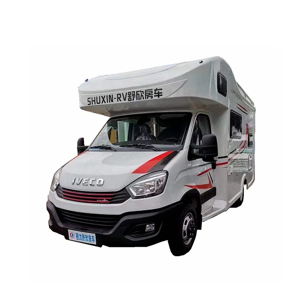 Motorhome Fiberglass Caravan China factory made brand new Small motorhome traveling truck