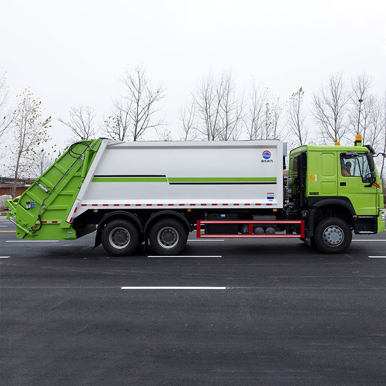 HOWO 6x4 Garbage Truck Compactor Euro 4 Waste Disposal Garbage Rear Loader truck Green Diesel Garbage Compactor Truck