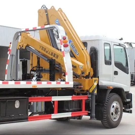 ISUZU FTR Roll Back Tow Truck with Crane 10 Ton & Optional Ton Capacity Lifting & Towing Wrecker for Sale