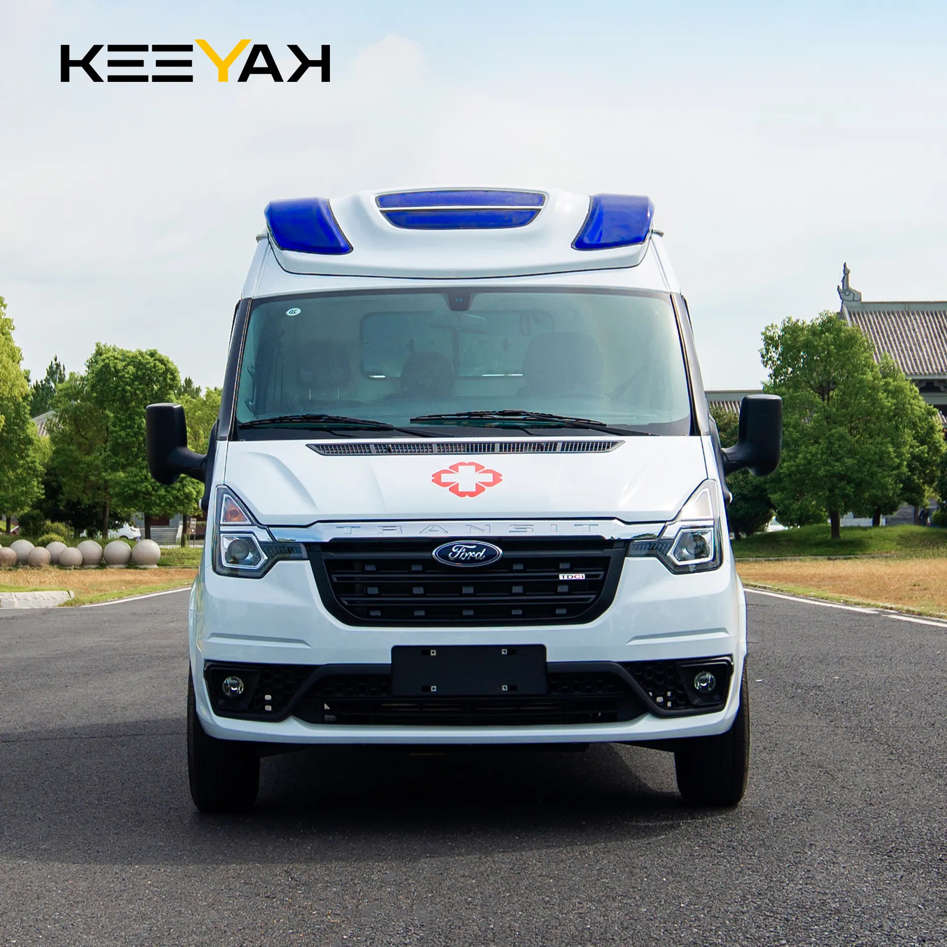 KEEYAK 2024 New Ford V348 ambulance vehicle armored vehicle 4x4 five seats ambulance equipment for sale