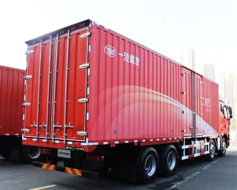 KEEYAK HOT SALE China FAW 8*4 14 Wheels Rigid Logistics transportation Truck Cargo Trucks for Factory price