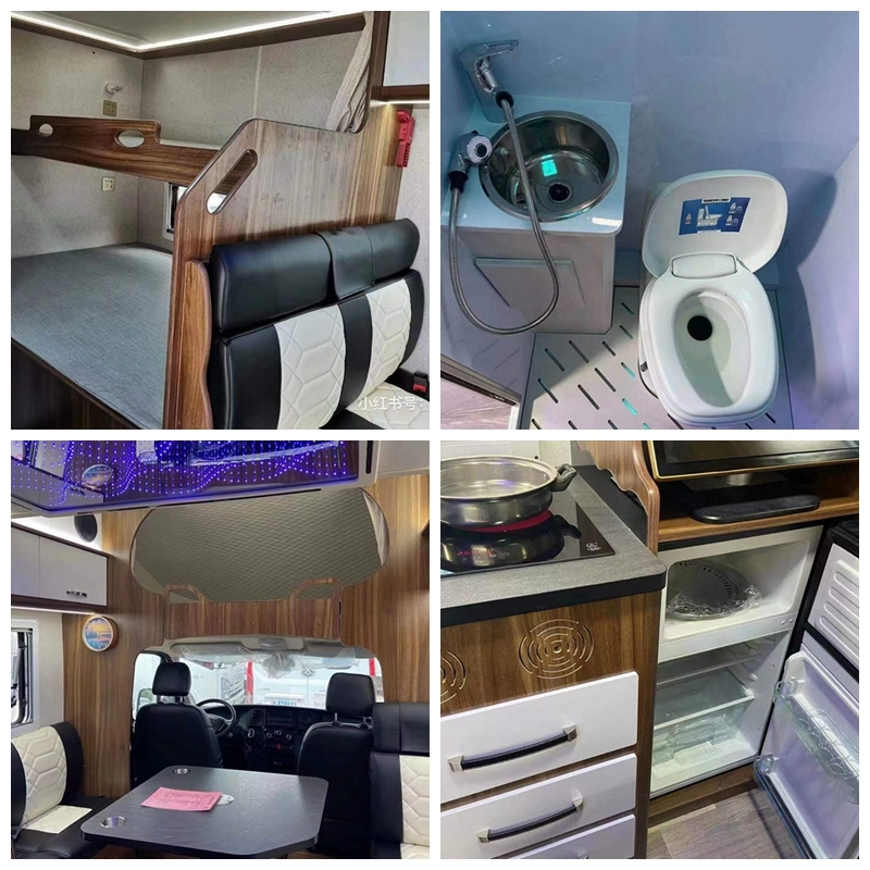 Motorhome Fiberglass Caravan China factory made brand new Small motorhome traveling truck