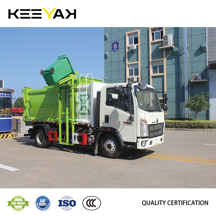 Factory supply garbage truck howo 4*2 hotel canteen use 4*4 left hand drive Customized Garbage Truck newest