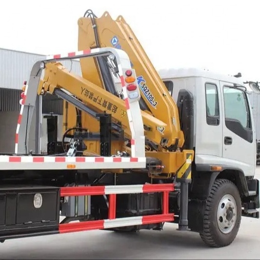 New ISUZU FTR Tow Hitch Truck 10 Ton Optional Ton Capacity Lifting and Towing Roll Back Wrecker with Crane for Sale