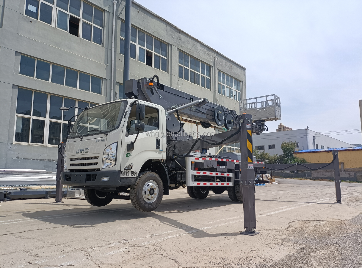 KEEYAK JMC Diesel High Arial Work Platform 25m Bucket Truck 6 Wheeler 4x2 Lifting Platform Ladder Lift Truck