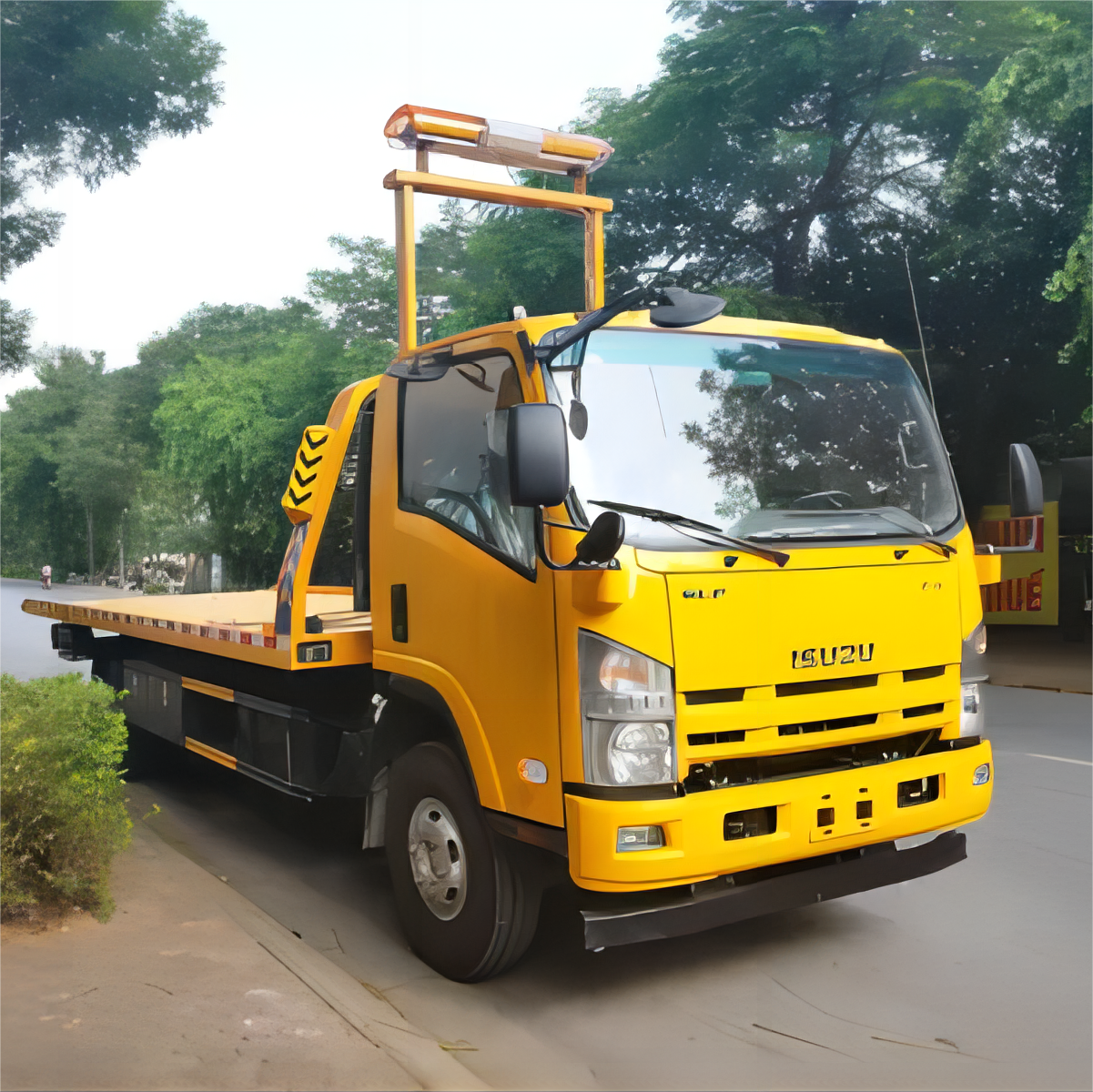 ISUZU camion Euro 5/6 4x2 Rollback Flatbed Wrecker Tow Truck 4 Ton Municipal Tow Truck Underlift Road Recovery Tow Truck on sale