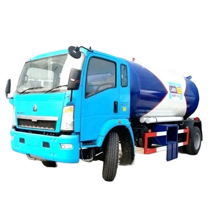 HOWO 4x2 6tons 10000liters 10m3 LPG Bobtail Tanker Truck lpg filling station  Liquid Bulk Gas Transport Truck