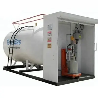 Mini 2.5t 5t 10m3 Cooking Gas Filling Station LPG Tank Skid 5000L LPG Tanker Station LPG Gas Station factory made on sale