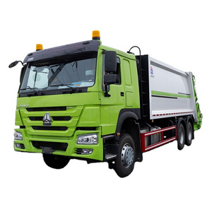 HOWO 6x4 Garbage Truck Compactor Euro 4 Waste Disposal Garbage Rear Loader truck Green Diesel Garbage Compactor Truck