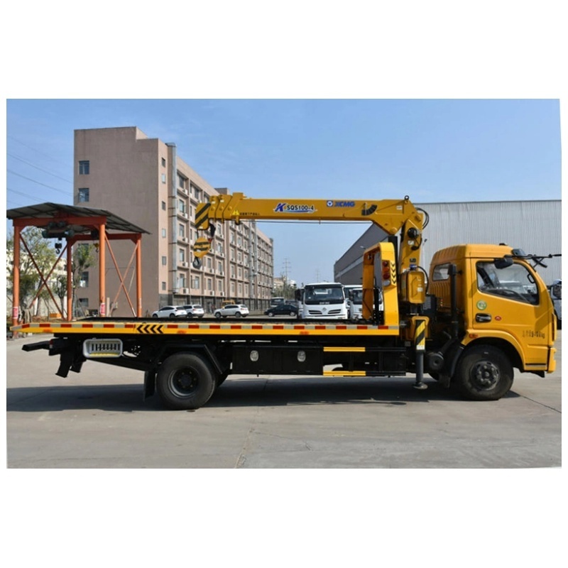 dongfeng Truck-mounted Crane New factory supply 4*2  tow truck crane euro 2/3/4 light tow truck with Hydraulic boom