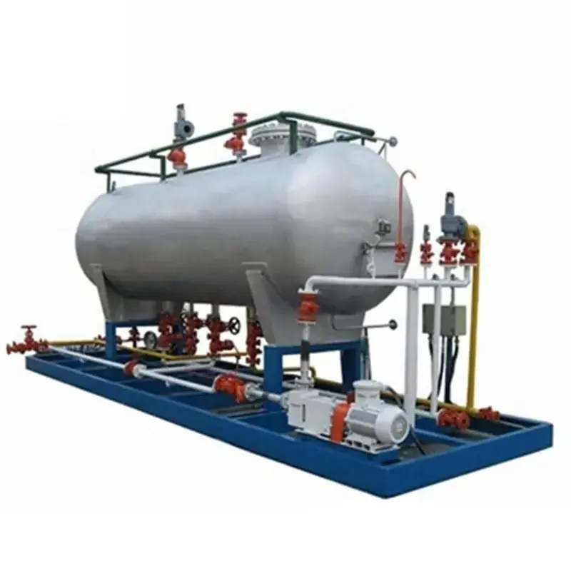 Mini 2.5t 5t 10m3 Cooking Gas Filling Station LPG Tank Skid 5000L LPG Tanker Station LPG Gas Station factory made on sale