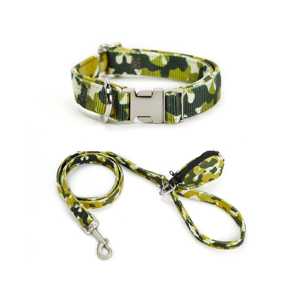 Pet products 3PK  dog poop bag pet leash camouflage pattern dog collars