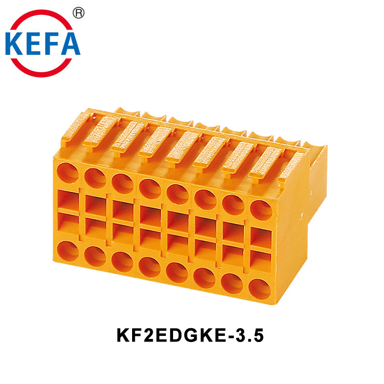 KF2EDGKE - 3.5 3.5mm Pitch Plug-In Pluggable Double Row Terminal Block Electric Plug Male Female Connectors Blocks