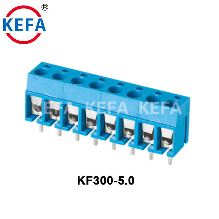 KF300-5.0 Plastic 5.0mm Quick Connect Blue Color High Quality Pcb Terminal Block