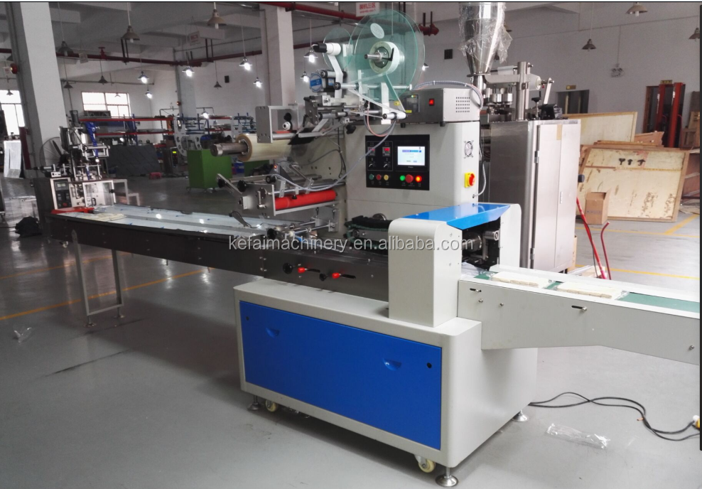 KEFAI Automatic Backery Toast Bread Pouch Packing Machine Horizontal Plastic Film Flow Bread Toast Bagging Machine