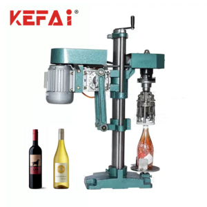 KEFAI Semi Automatic Glass Bottle ROPP Aluminum Screwcaps Capping Sealing Machine