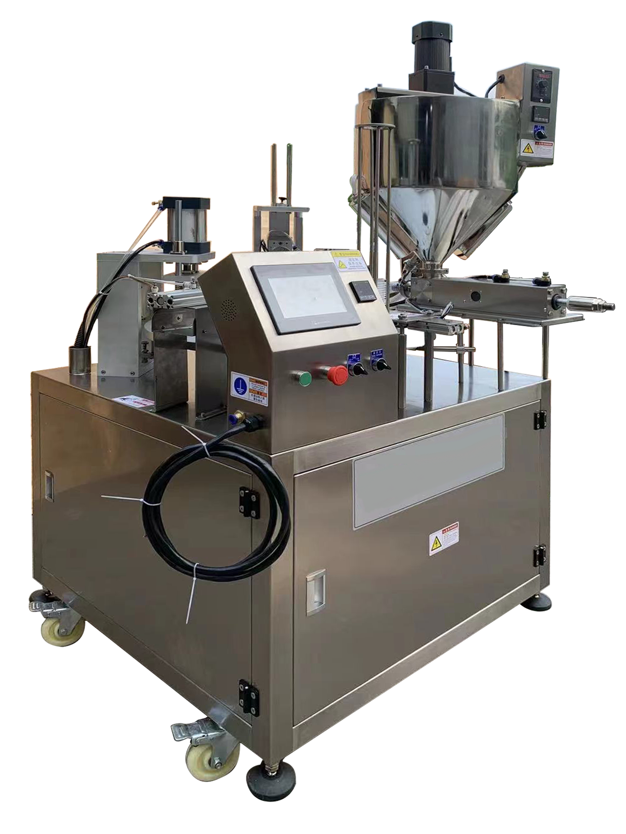 KEFAI High Precision Rotary Cup Filling and Sealing Machine Ice Cream Vat Filling Machine