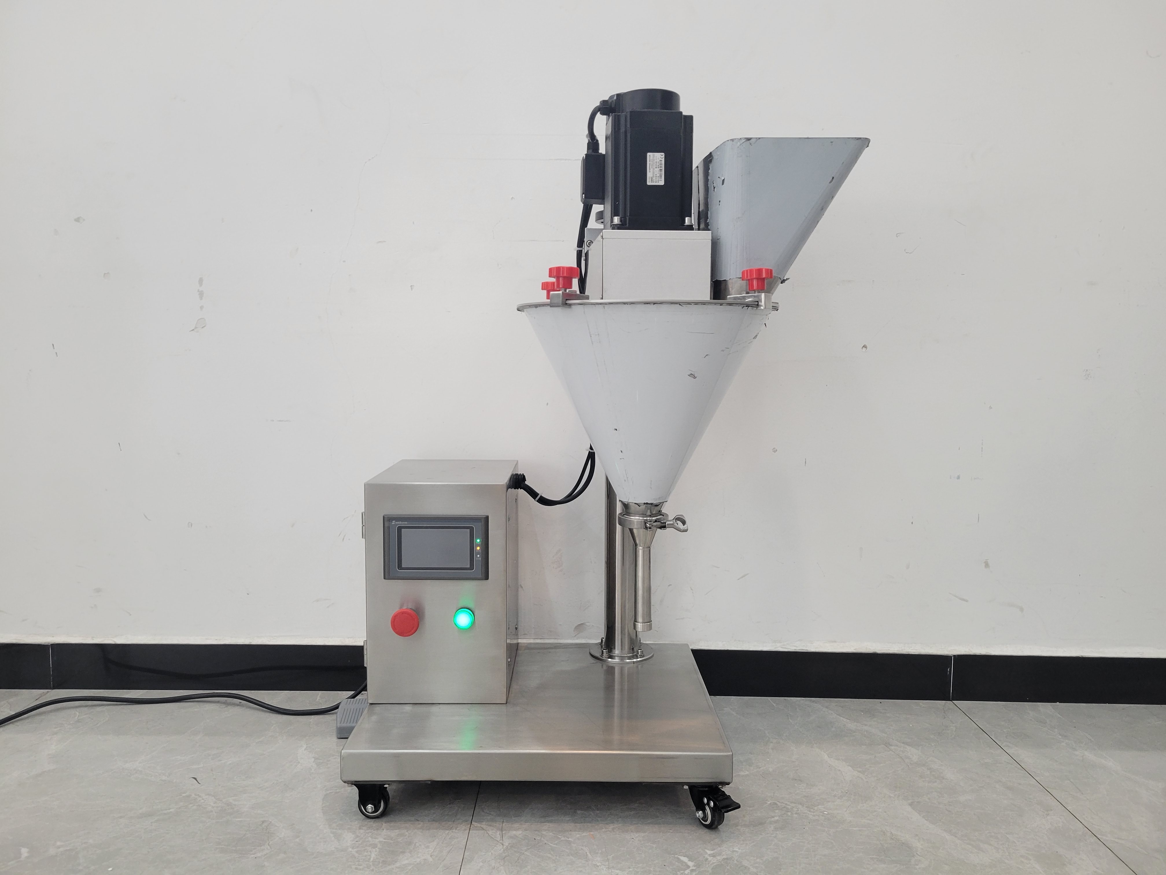 KEFAI New Product Semi-automatic Economical Auger Filling Machine Make up Face Powder Tabletop Screw Filler