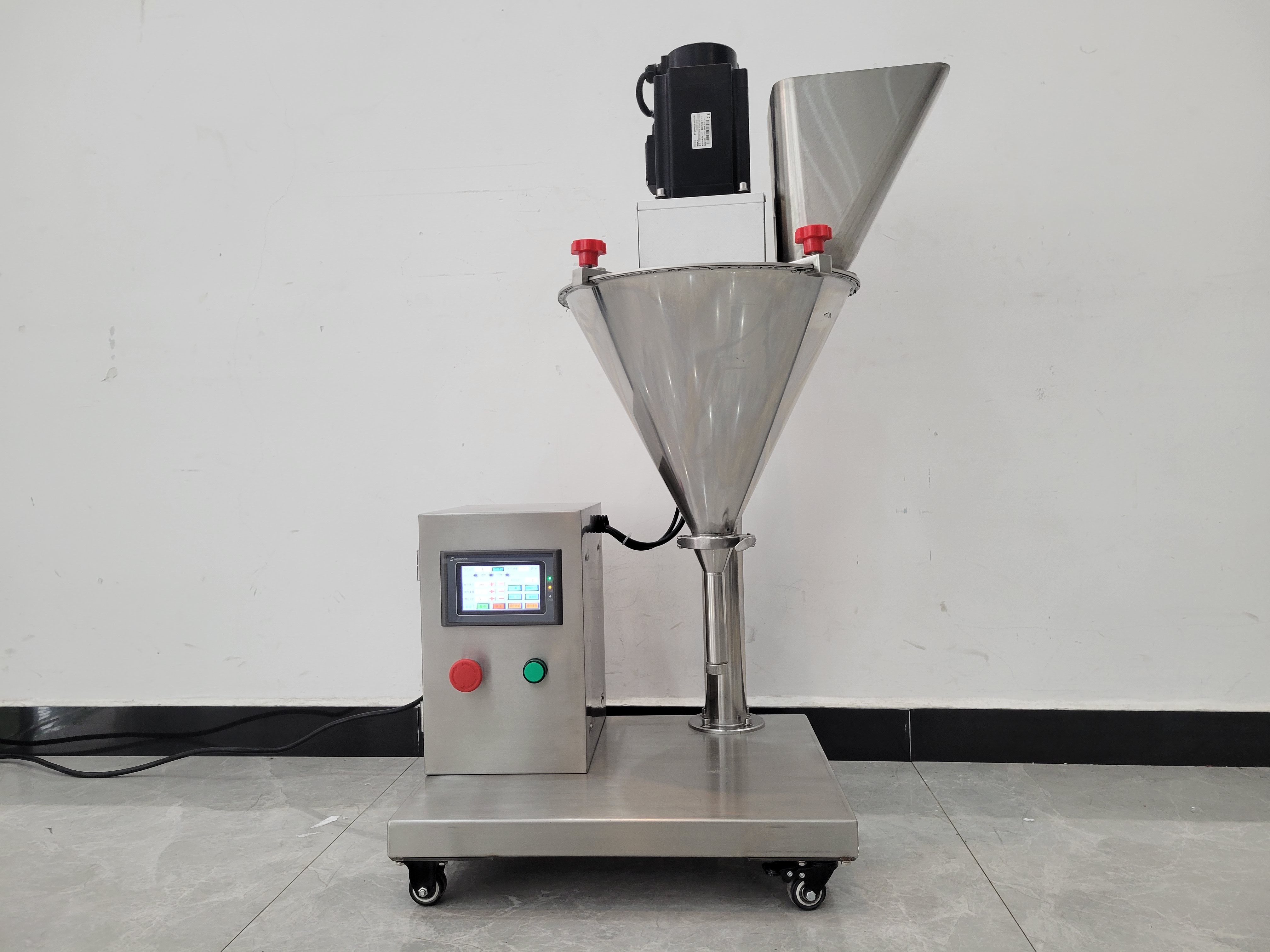 KEFAI New Product Semi-automatic Economical Auger Filling Machine Make up Face Powder Tabletop Screw Filler