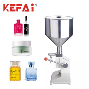 KEFAI 5-100ml Small Hand Pressure Filling Machine Manual Cosmetic Cream Paste Lotion Perfume Liquid Filling Machine