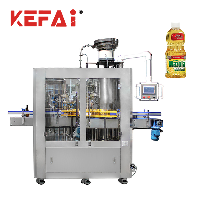 KEFAI Fully Automatic Sunflower Olive Edible Oil Washing Filling Capping Machine Oil 500ml Cooking Oil Production Line