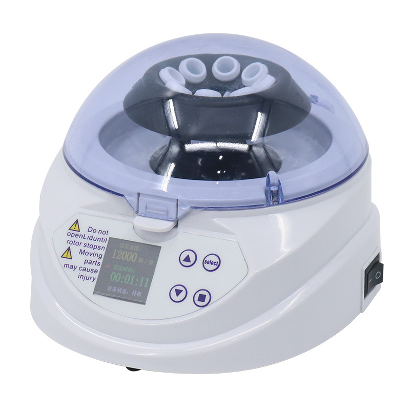 Small laboratory centrifuge machine for for microfiltration and quick spin-downs