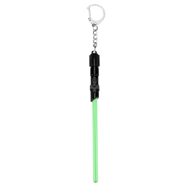 1 PCS Cosplay Toys War Star Metal Keychain Lightsaber Light Saber Telescopic Key Ring Figure Toys