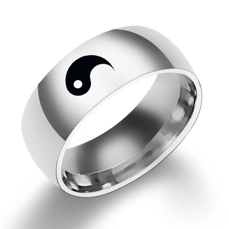 Creative Chinese Style Tai Chi Rings For Men Women Fashion Yin Yang Gossip Punk Couple Accessories Jewelry Gifts For Friends