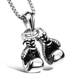 Mini Boxing Necklace Gold Color Chain Pair Boxing Pendant Necklaces For Men Boys Charm Fashion Sport Fitness Jewelry