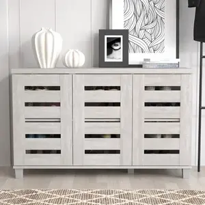 Living Room Cabinet Wood Storage 16 Pair Shoe Storage Cabinet