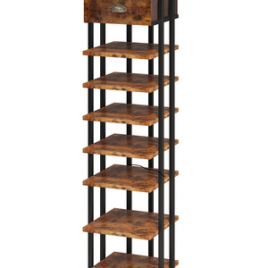 8 Tier Shoe Rack for Entryway Metal Free Standing Shoes Rack Narrow Slim Vertical Shoe Storage Shelf Organizer