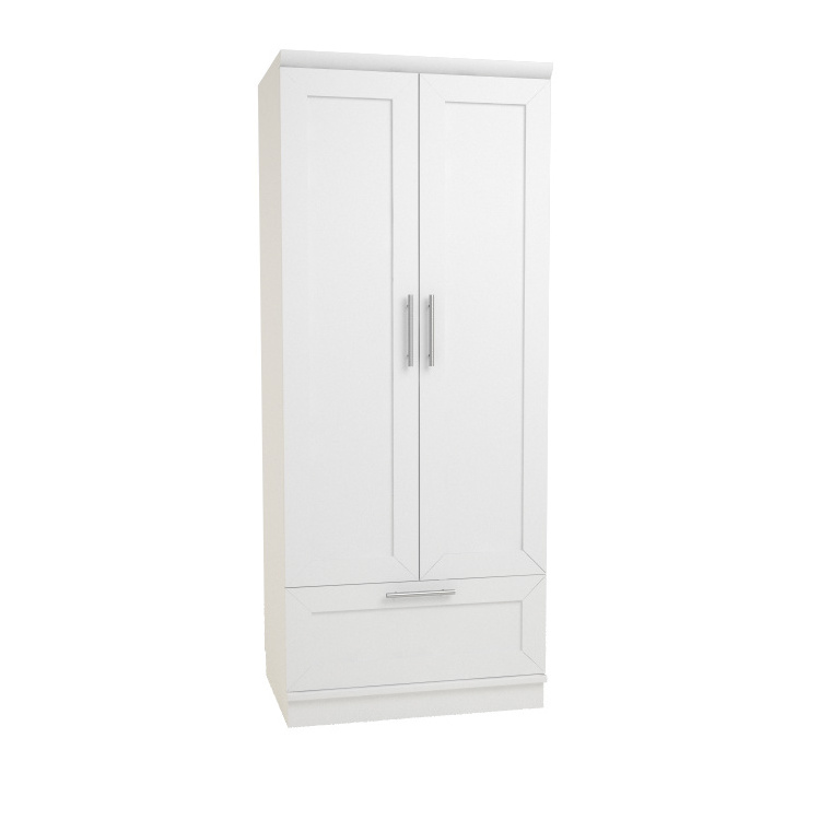 Elegant bedroom furniture multiple solid wood wardrobe for clothes storage