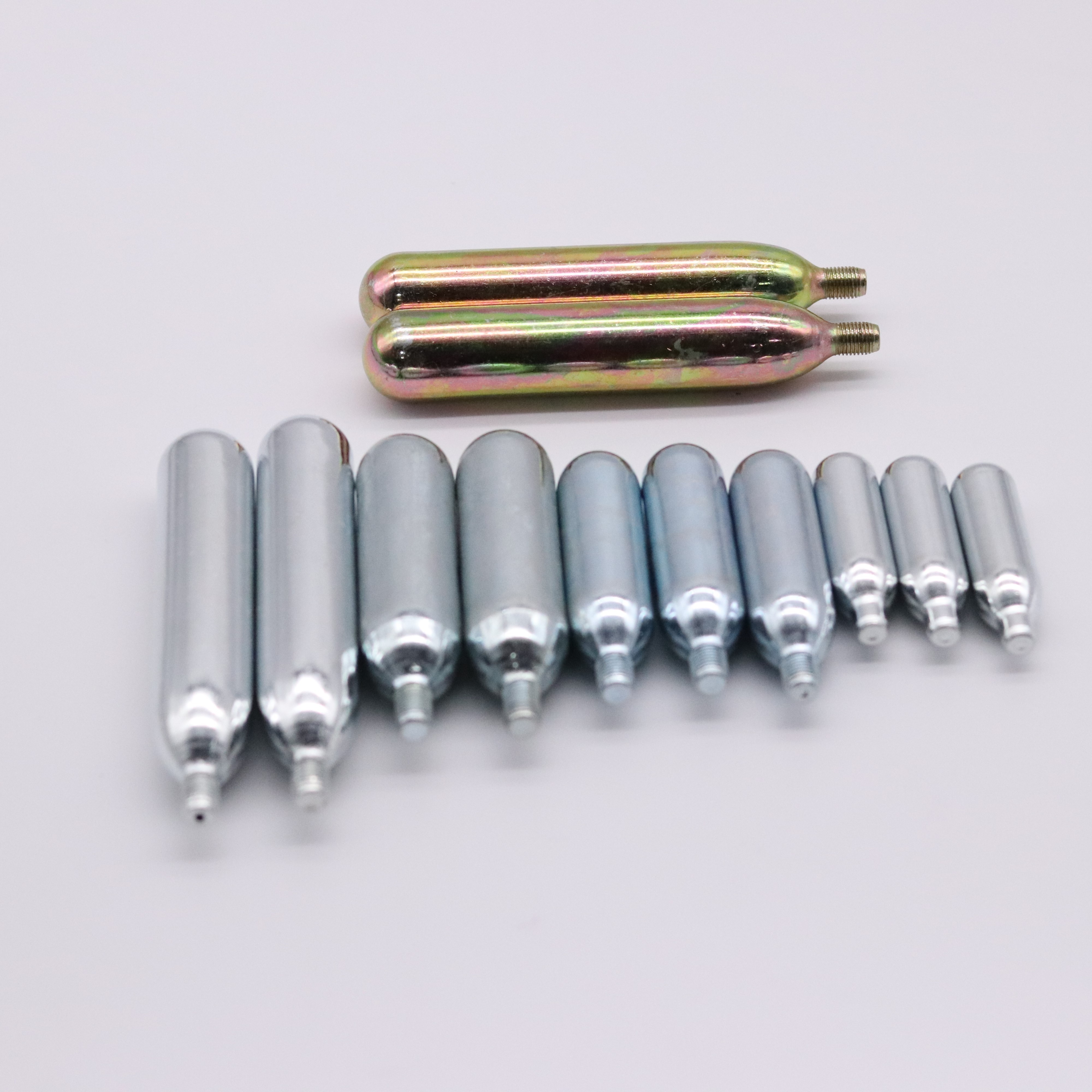 Wholesale Steel Material Thread 21ml Co2 cartridge portable Good sealing Gas Cylinder For Bike Tire Inflate