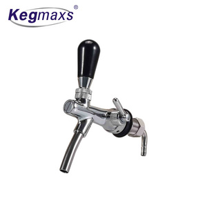 Kegmaxs Beer Adjustable Faucet Include Beer Faucet Flow Controller Chrome Plating Shank G5/8 Tap for Home Brew