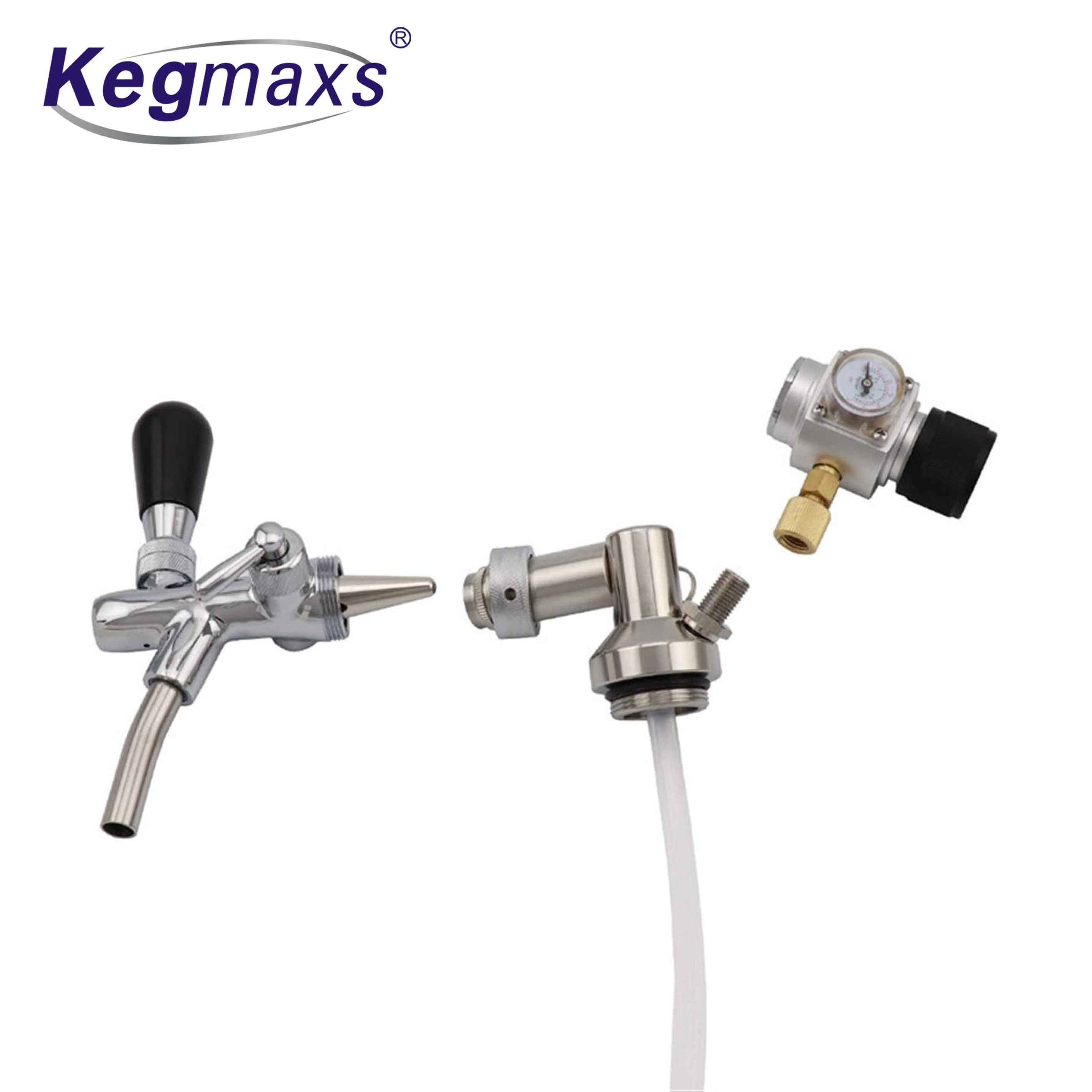 Kegmaxs Beer Dispenser Stainless Steel Beer Growler Spear With CO2 Charger Kit And Ajustable Draft Faucet 5L Beer Keg