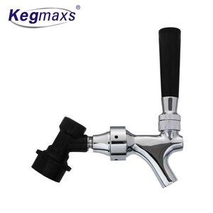 Kegmaxs Stainless Steel 304 Beer keg Tap Faucet with Ball Lock Disconnect Chromed Body for Homebrew