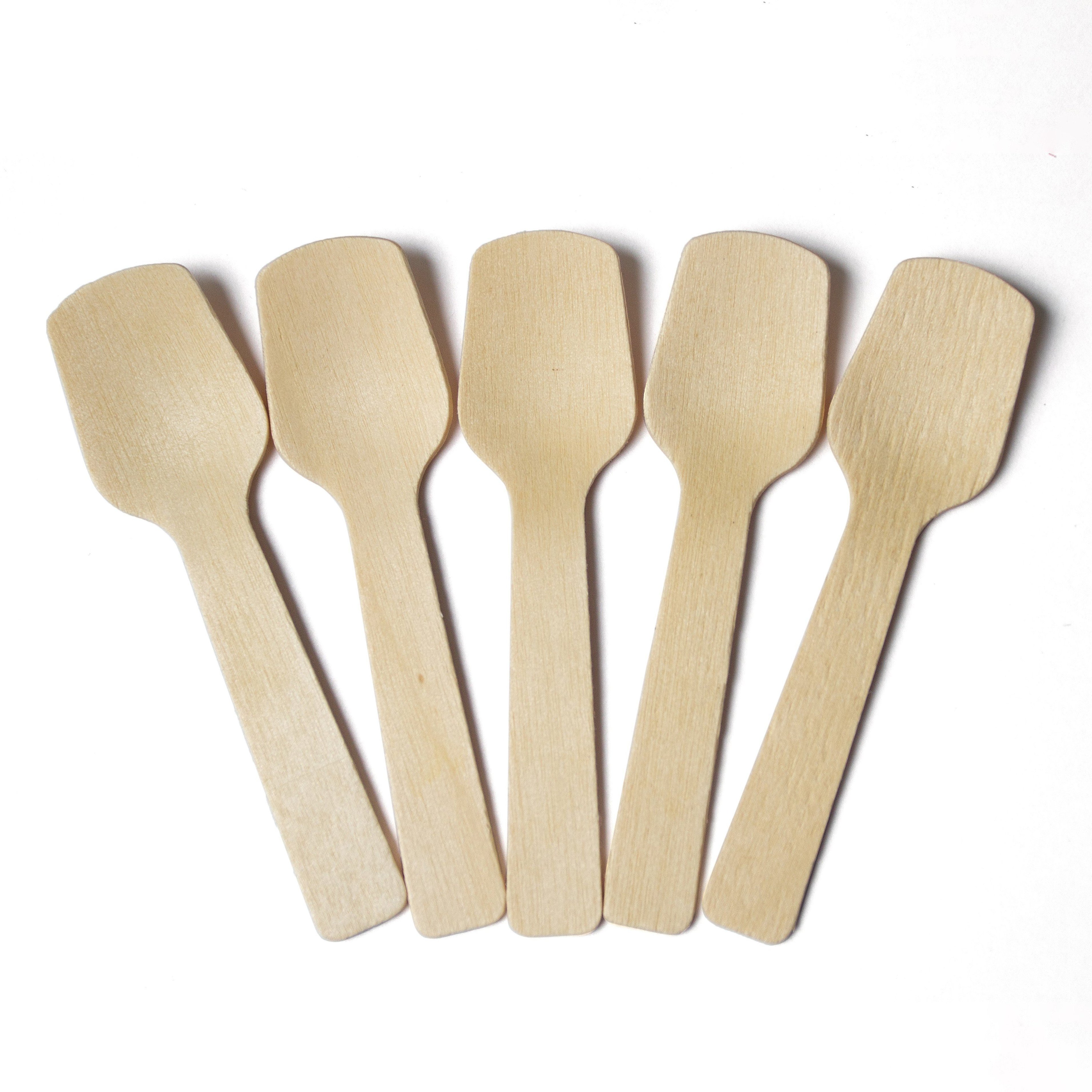 9.5cm disposable wooden spoon /dessert spoon /ice cream spoon