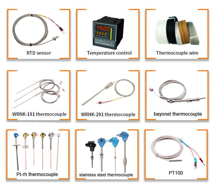 high capacity long lifetime 1200 degree high temperature thermocouple stainless steel PT100 C/R/B/S/J/K type thermocouple